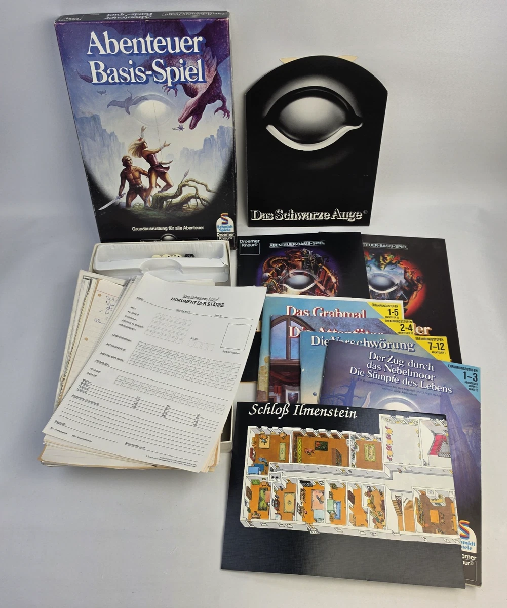 DSA Das Schwarze Auge Abenteuer Basis-Spiel Vollständig + 4 Spezial Abenteuer 