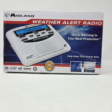 Midland WR-120EZ Emergency Weather Alert Radio with Alarm Clock - White