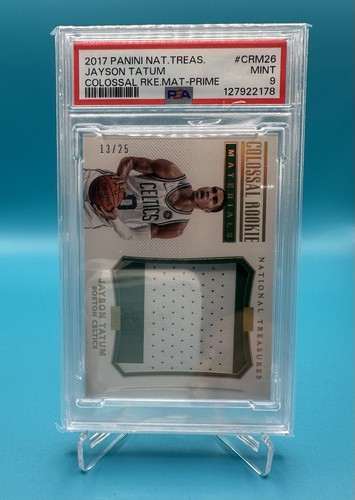 2017-18 Panini National Treasures Jayson Tatum RC MEM Prime /25 CRM-26 ROOKIE