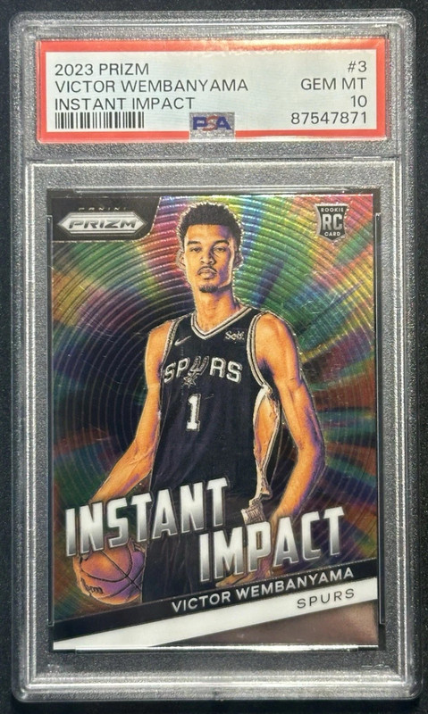2023 Panini Prizm Instant Impact Victor Wembanyama RC #3 PSA 10 Spurs