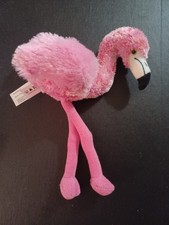 11" Aurora Fuzzy Flopsie Pink Flamingo Long Leg Bird Plush Stuffed Toy
