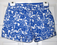 NWOT GIRLS BLUE FLORAL CHEROKEE SHORTS  SIZE XL  14/16 