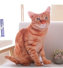 Orange Cat 19" Printed Pillow Stuffed Animal Plush Toys Toddler Doll Kids Gifts