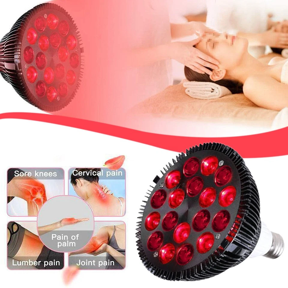LED Red Light Therapy Bulb660nm 850nm Deep Near Infrared Light Skin Pain Relief - Image 3 of 4