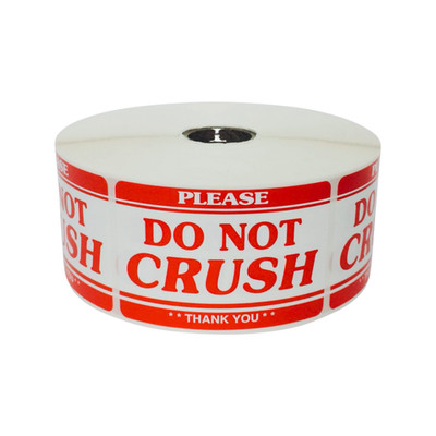 2x3, PLEASE DO NOT CRUSH **THANK YOU**, 500 labels per roll, 1-60 Rolls
