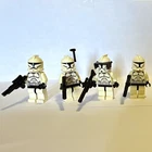 LEGO Star Wars Clone Trooper Minifigures Lot of 4 with Weapons (4 Pieces)