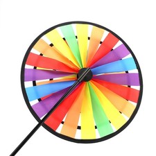 Triple Wheel Windmill Pinwheel Whirligig Toy Garden Outdoor Decor LW