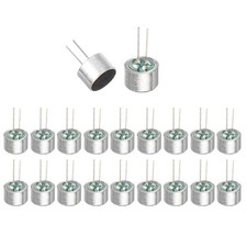 Cylindrical Electret Condenser Mic Inserts 9.7 6.7mm Pack of 20 Silver