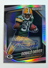 2025 Panini Prizm Black Donald Driver Silver Prizm Auto Green Bay Packers