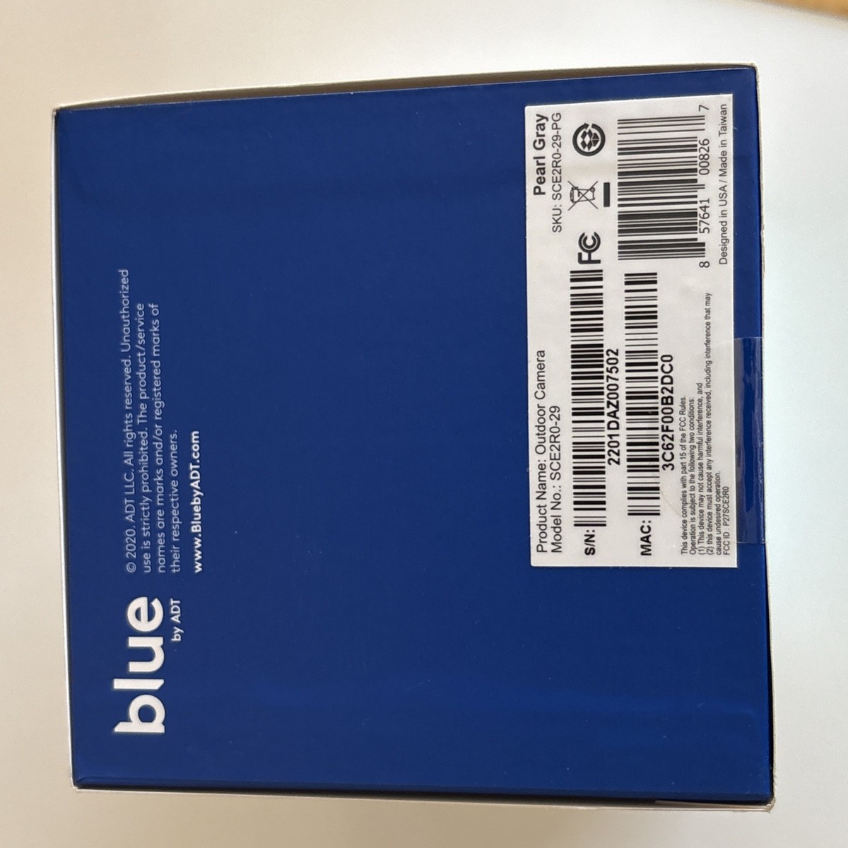 Blue ADT Outdoor Security Camera SCE2R0-29 3 sensor Smart Home Hub