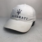 Authentic Maserati Hat Cap Men’s One Size White Embroidered Automotive Car