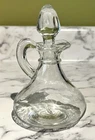 Vintage Anchor Hocking Clear Glass Cruet With Stopper Vinegar Nice Shape