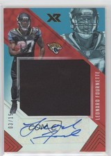 2017 Panini XR Rookie Jumbo Swatch Red 3/15 Leonard Fournette #RJA-LF Auto uk2
