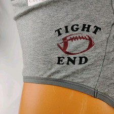 LANE BRYANT CACIQUE COTTON HIGH LEG BRIEF 18/20 PANTY GRAY FOOTBALL TIGHT END