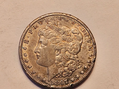 1897 S Morgan Silver Dollar Liberty Head $1 Coin New Orleans AU AUNC Details