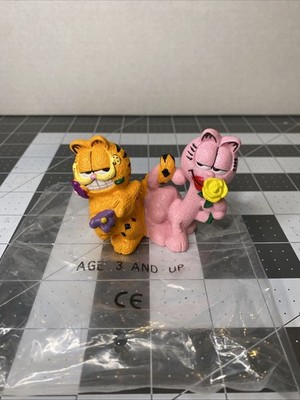 Vintage Garfield & Arlene 2.5'' Cartoon Cats Love Figure Applause Paws Decopac