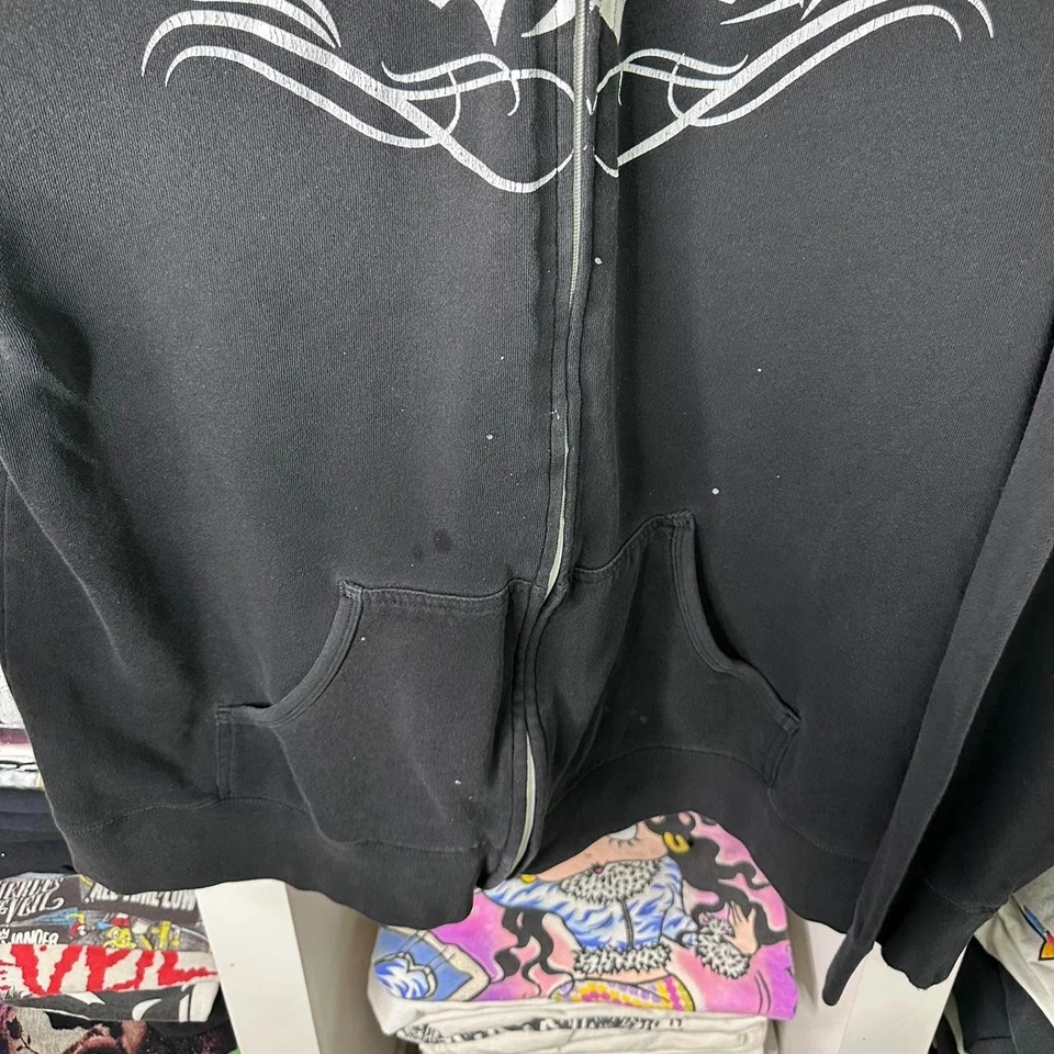 2000s Y2K Vintage Fatal Clothing Zip Up Jacket Hoodie Pull Over Sz XL Grunge Alt - Image 4 of 4