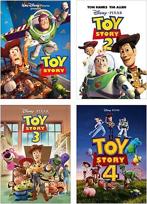 Toy Story Movie 1-4 Large Poster Art Print Set A0 A1 A2 A3 A4 A5 Maxi ...