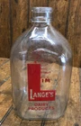 Vintage Lange's Dairy Products Protein Nightcap One Gallon Glass Milk Bottle