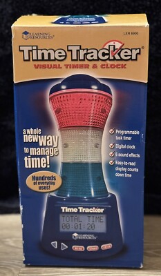 Learning Resources Time Tracker 2hr Visual Timer & Clock