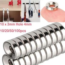 10-100Pcs Strong Countersunk Ring Magnets 10 3mm 4mm Hole Rare Earth Neodymium