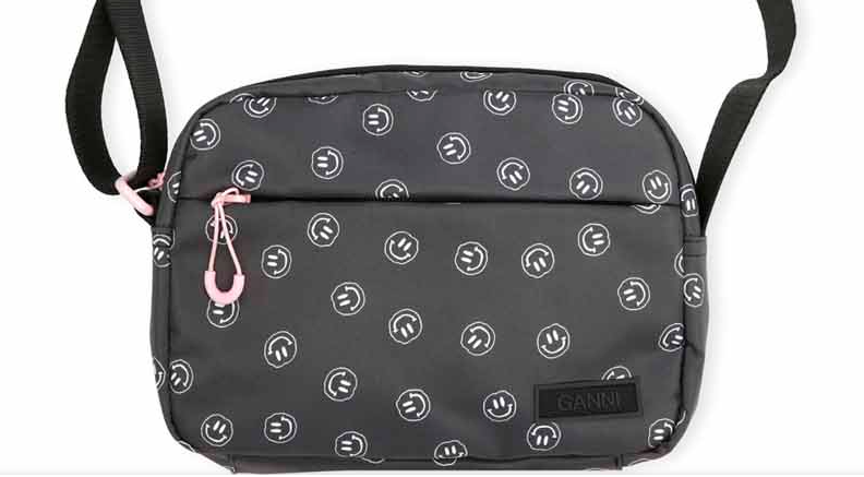 NEW WITH TAGS GANNI RECYCLED TECH FABRIC FESTIVAL BAG