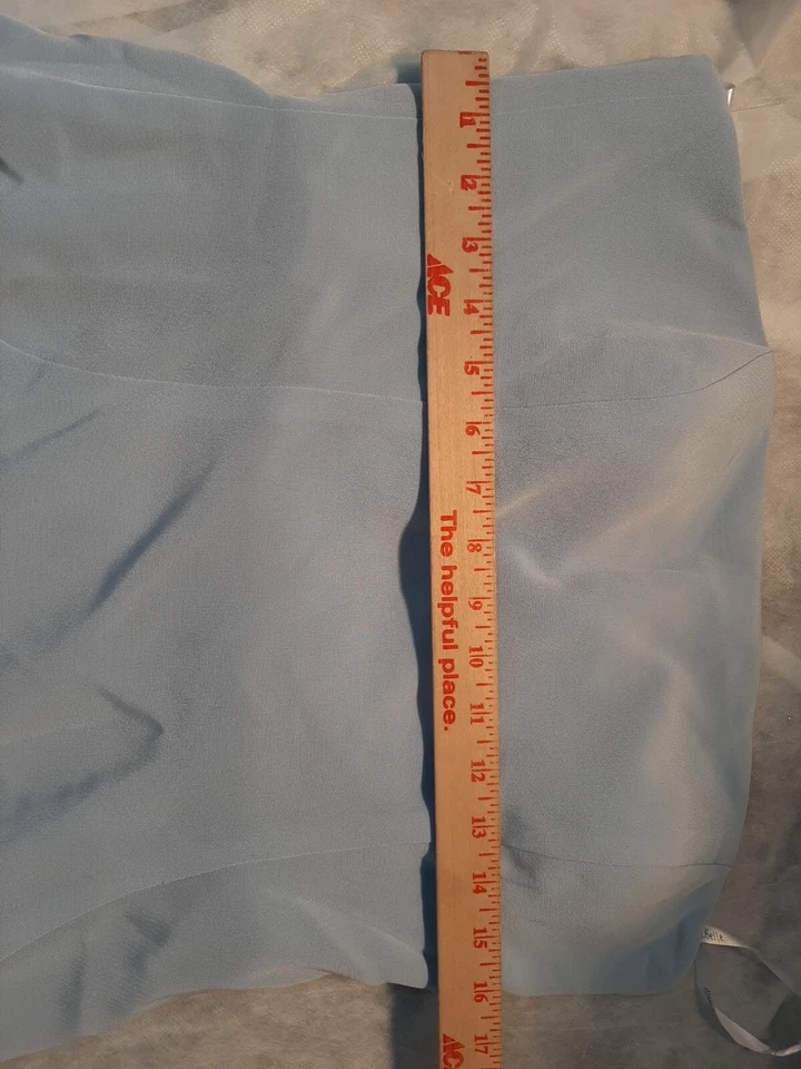 Vestido La Belle con chal para mujer talla 10 azul polvo 56" largo 32" pecho Foto 3 de 3