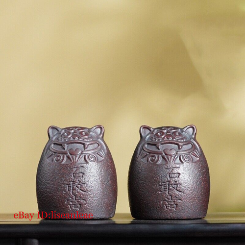 handmade tea pet holder for lid of tea pot lion statue mascot yixing zisha rack - Picture 9 of 10