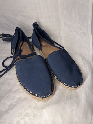 Women's Toms Shoes Katalina, Navy Suede, Size Espadrille