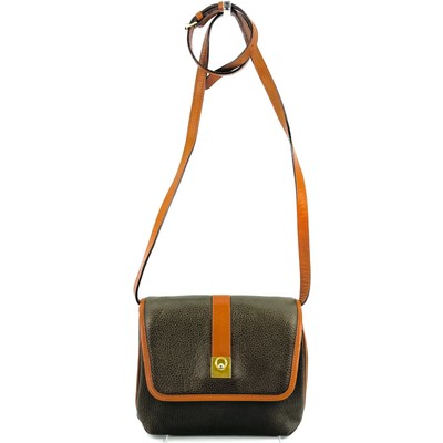 Celine Shoulder Bag Gancini   Green Leather Authentic 26T0142