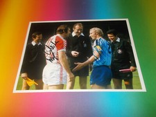 Willi Duck Lippens RW Essen + Berti Vogts signed autograph 20x28 photo