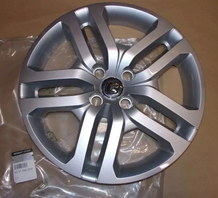 4X ORIGINAL COPRIRUOTA 16'' RENAULT CLIO IV 403158895R ARGENTO - Immagine 2 di 2