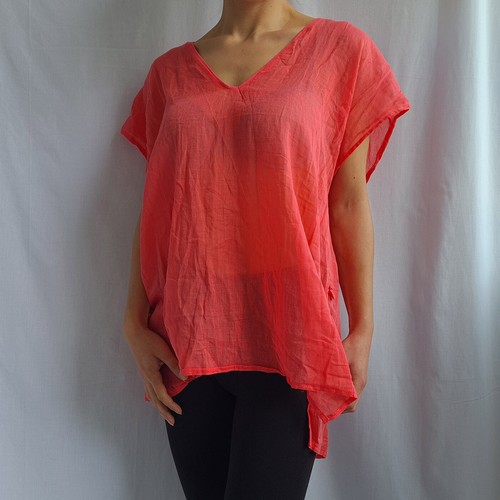 BA&SH Mujer Túnica Talla Única Algodón Ligero Rosa Blusa Top - Imagen 8 de 21