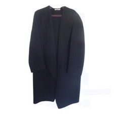 3k EUC Celine Phoebe Philo Wool Cashmere Blend Open Face Coat in Black, Size 38