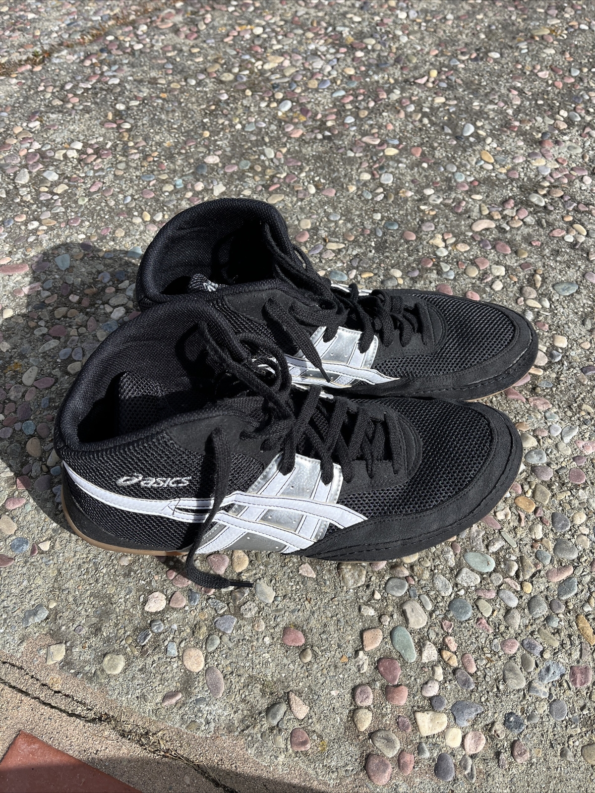 ASICS J902Y Matflex 13 Black Mesh Wrestling MMA Mid B… Gem