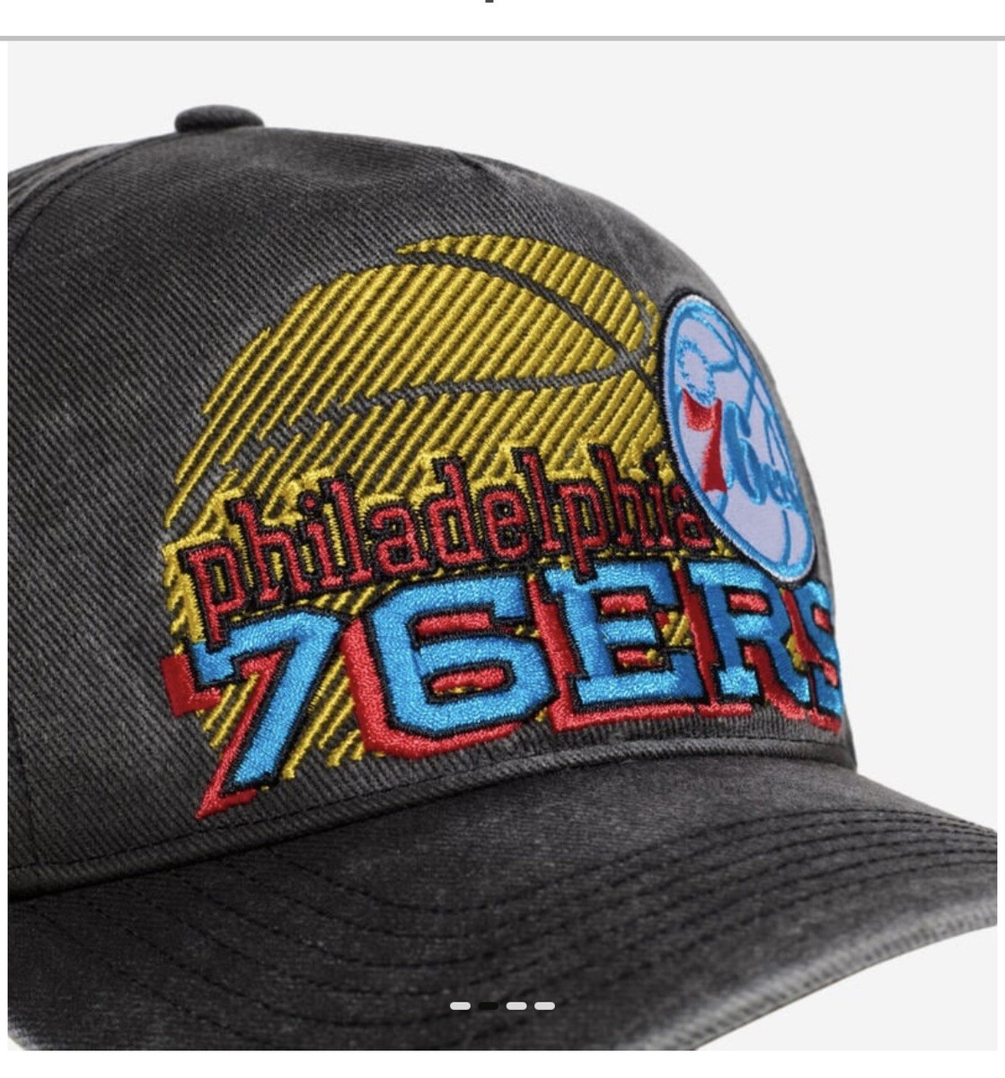 Sold Out Philadelphia 76ers '47 Brand Black Crate Hitch Snapback