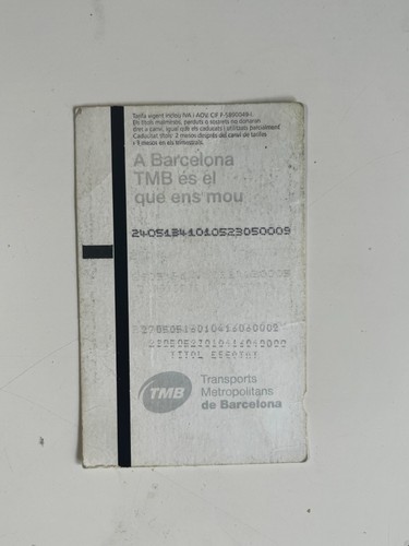 Barcelona - Spain - Metro / Bus Ticket 2011 - Picture 2 of 2