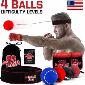 MAR INTERNATIONAL Free Standing Speed and Reflex Ball Adjustable Height Freestanding Reaction Speed For Training Practice