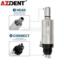 AZDENT Dental Slow Low Speed Air Motor E-type Micromotor 4Hole Handpiece