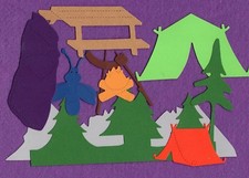 CAMPING die cut set scrapbook cards