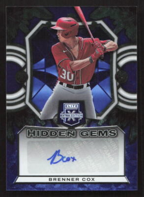 2023 Elite Extra Edition Brenner Cox Auto Hidden Gems Blue Signatures #HG-BCX