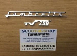 Casa Lambretta Tv 200 Legshield Chrome Badge Set Brand New Ebay