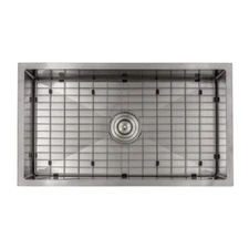 30" Stainless Steel Kitchen Sink Round Drain Single Bowl ACCESSORIES INCLUDED