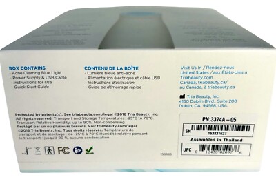 TRIA Positively Clear Acne Cleansing Blue Light w Cable FDA