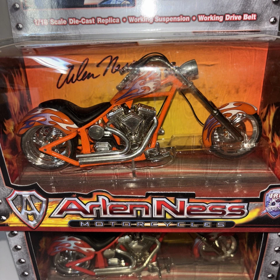 ARLEN NESS IRON LEGENDS 1:18 Scale Die Cast Replica Custom Motorcycle Lot Of 4 - Image 2 of 4