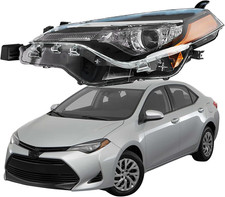 Driver Side Headlight Assembly for 2017 2018 2019 Corolla LE Replaces 81150