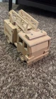 Vintage Wooden Custom Built Unpainted Tonka Truck With Operating Ladder