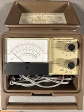 Vintage Heathkit Id-29 Tune Up Meter In Case Automotive Tools Analyzer Gauges