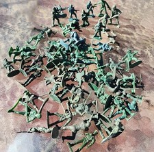 Mix Vtg Lot of 57-2 inch Green Army Men Different Brands Army men Collectible