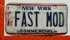 New York Statue of Liberty vanity commercial license plate - FAST MOD